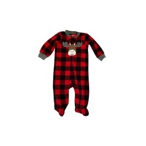 Flannel Carter’s Moose Footed Pajamas